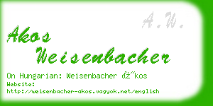 akos weisenbacher business card